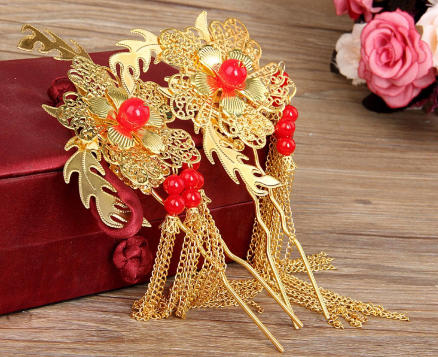 ปิ่นปักผม รหัส #F มีตำหนิ มีสีดำขึ้นตามโคนปิ่น