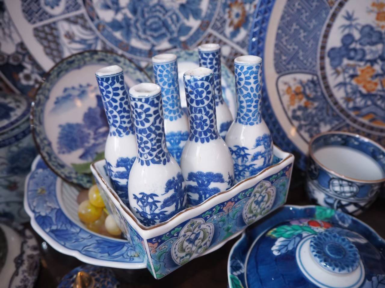 แจกันลายครามญี่ปุ่น Tokusei Nippon เก่า