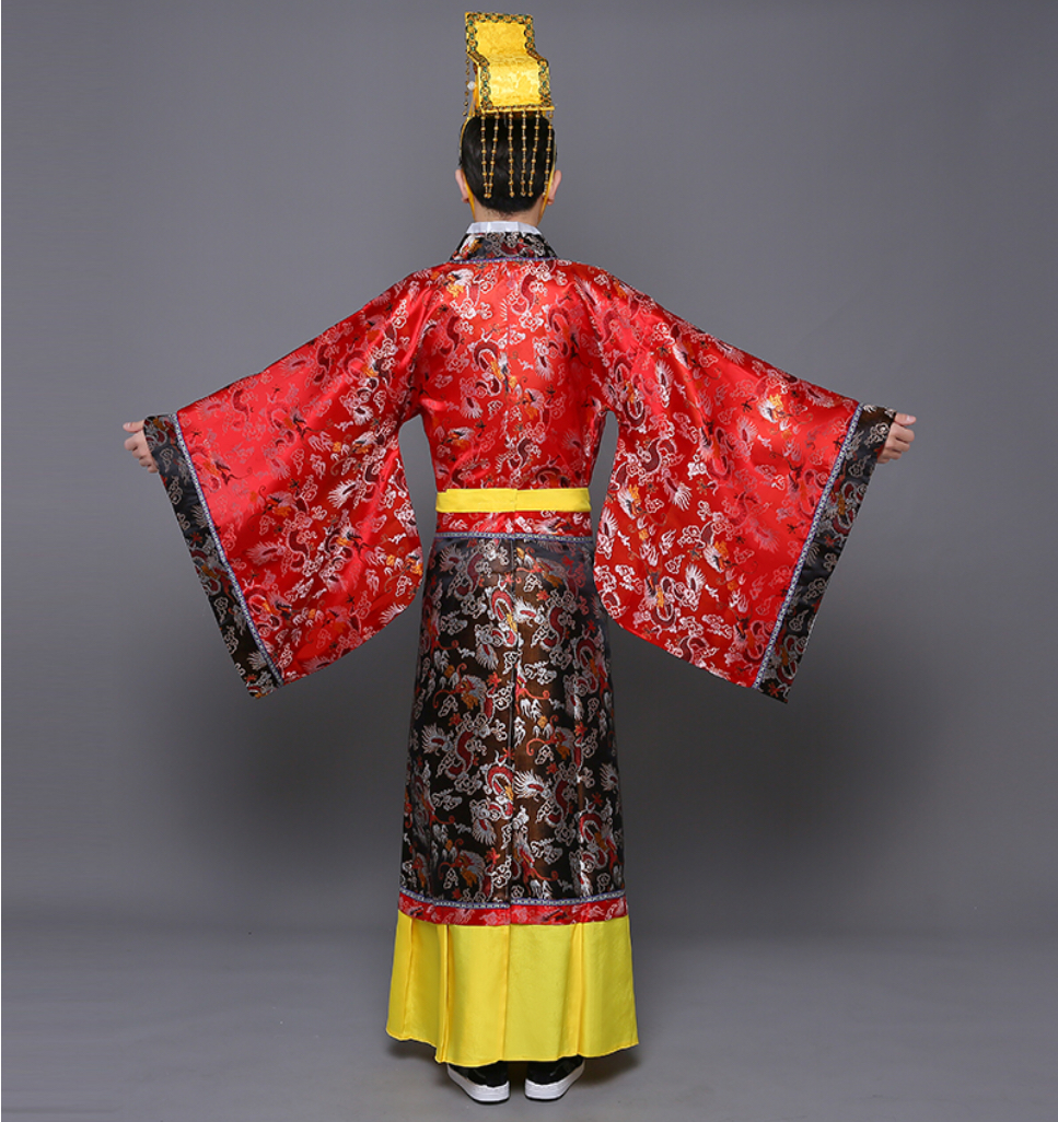 ชุดจักรพรรดิฮั่น สีแดง รหัส KK 107 สินค้าพร้อมส่ง