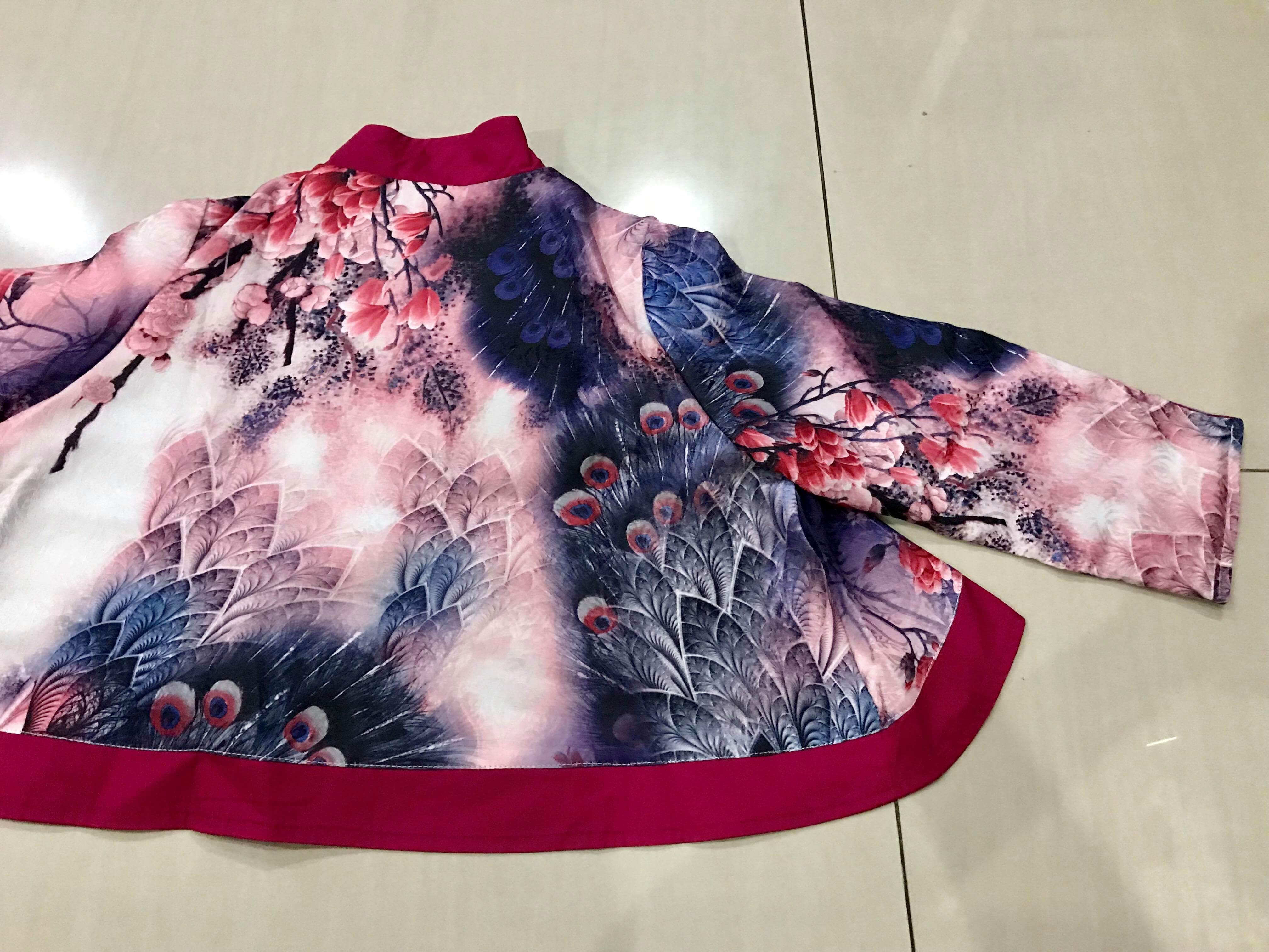 เสื้อคลุม ผ้า retro รหัส RT 54 สินค้าพร้อมส่ง