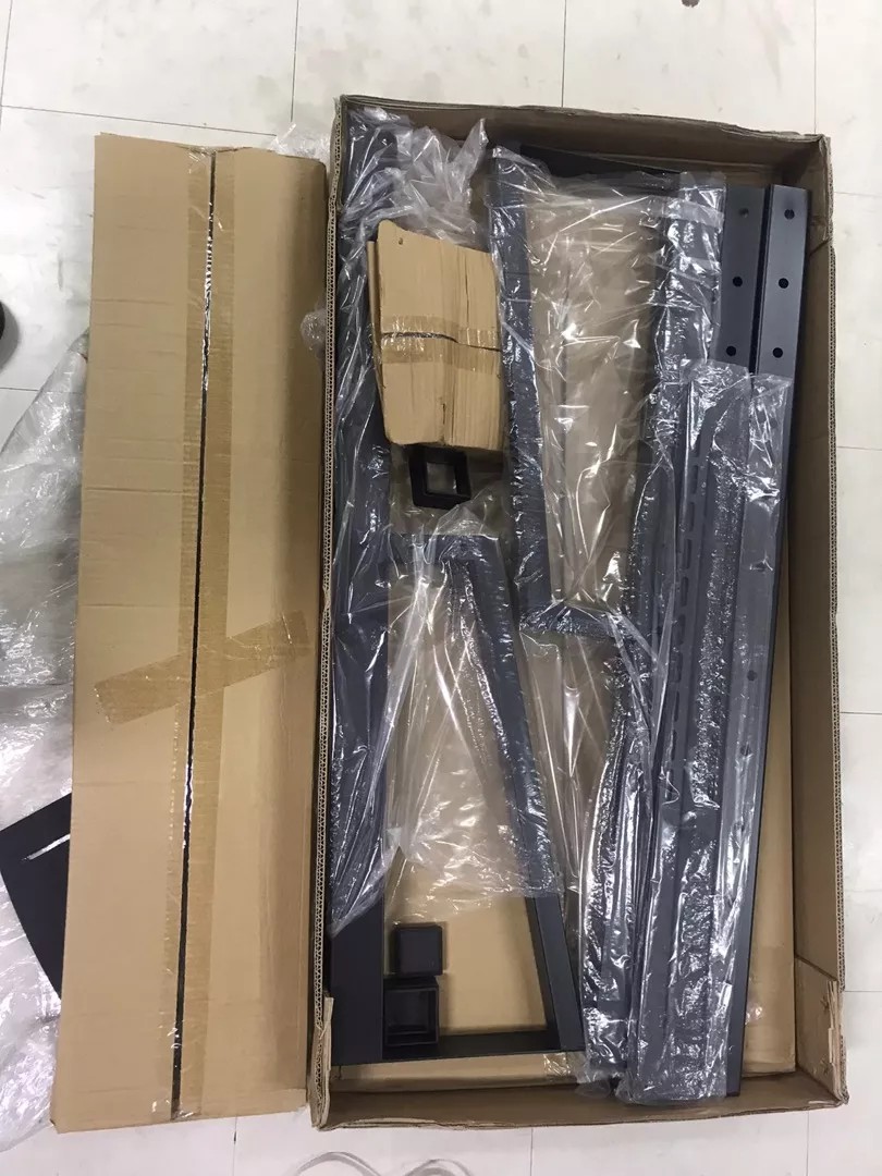 Gnnรุ่น1800 ขาทีวีตั้งพื้น รองรับทีวี100นิ้ว ขาทีวีเคลื่อนที่ มีล้อเลื่อนล็อคล้อได้ พร้อมชั้นวาง รองรับทีวีขนาดใหญ่ได้ ***ประกอบใช้งานได้เองง่ายๆ