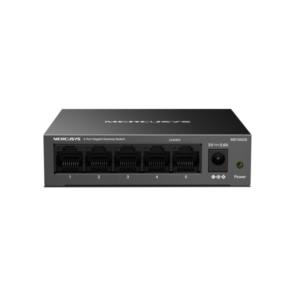 MS105GS 5-Port Gigabit Desktop Switch แบรนด์ MERCUSYS รับประกันสินค้า 3ปี