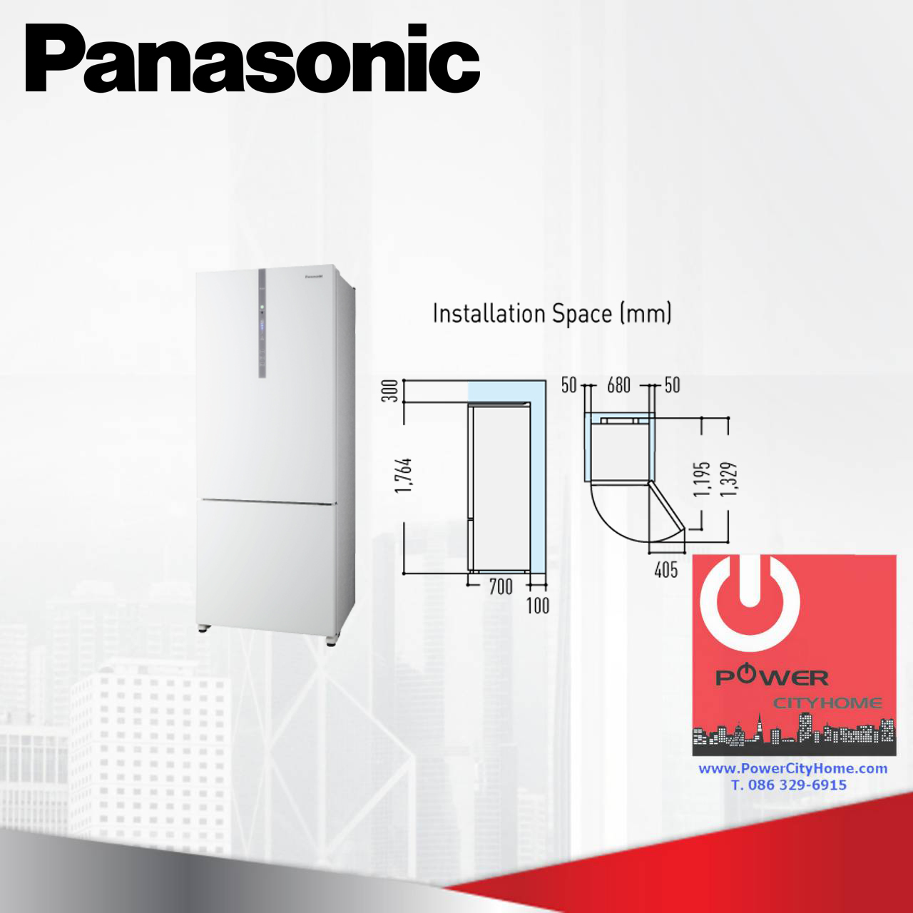 ตู้เย็น Panasonic 14.6 คิว Inverter รุ่น NR-BX468G