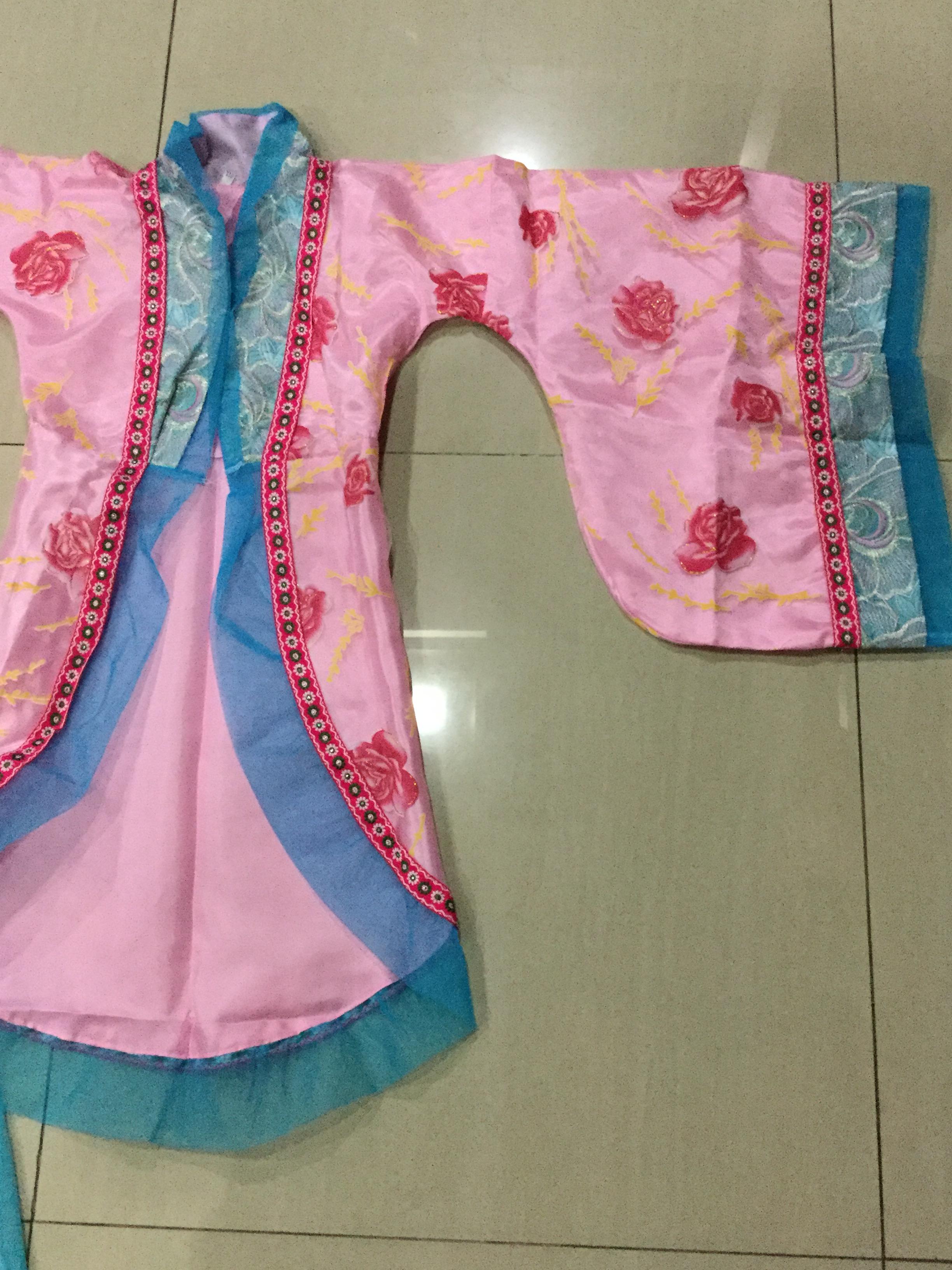 ชุดจีนเด็กราชวงศ์ถัง สีชมพู รหัส YB 75 สินค้าพร้อมส่ง