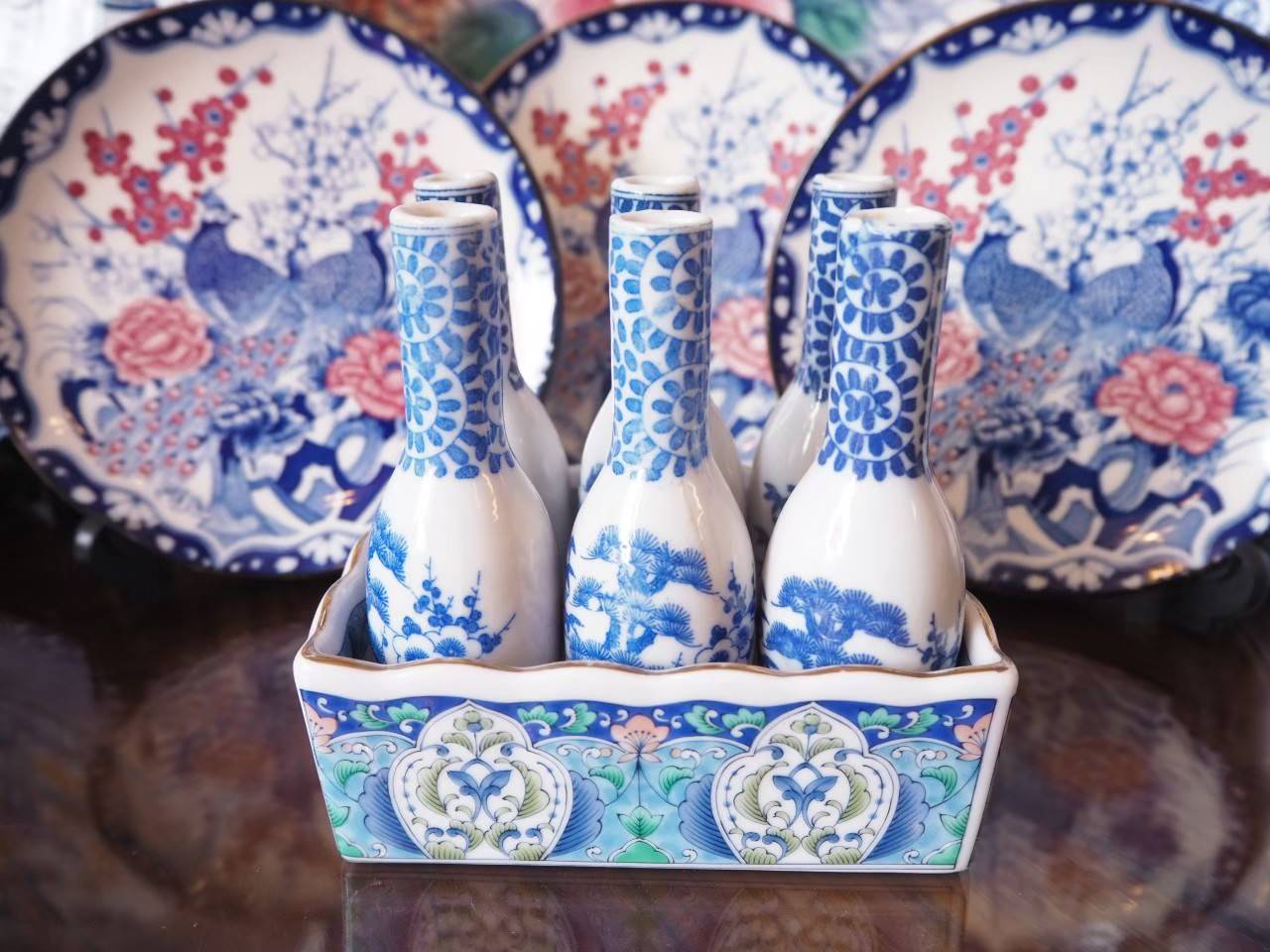 แจกันลายครามญี่ปุ่น Tokusei Nippon เก่า