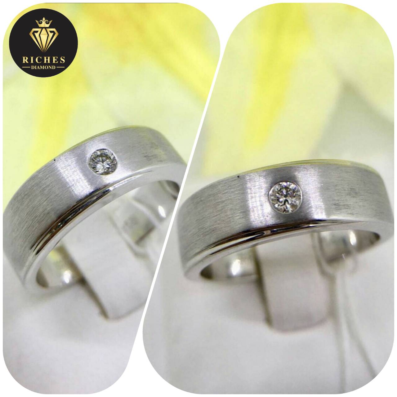 แหวนเพชรผู้ชายแท้ 0.10 cts