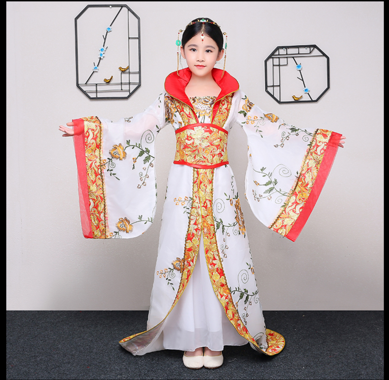 ชุดองค์หญิงราชวงศ์ถัง สีขาว. รหัสFIN 158 สินค้าพร้อมส่ง