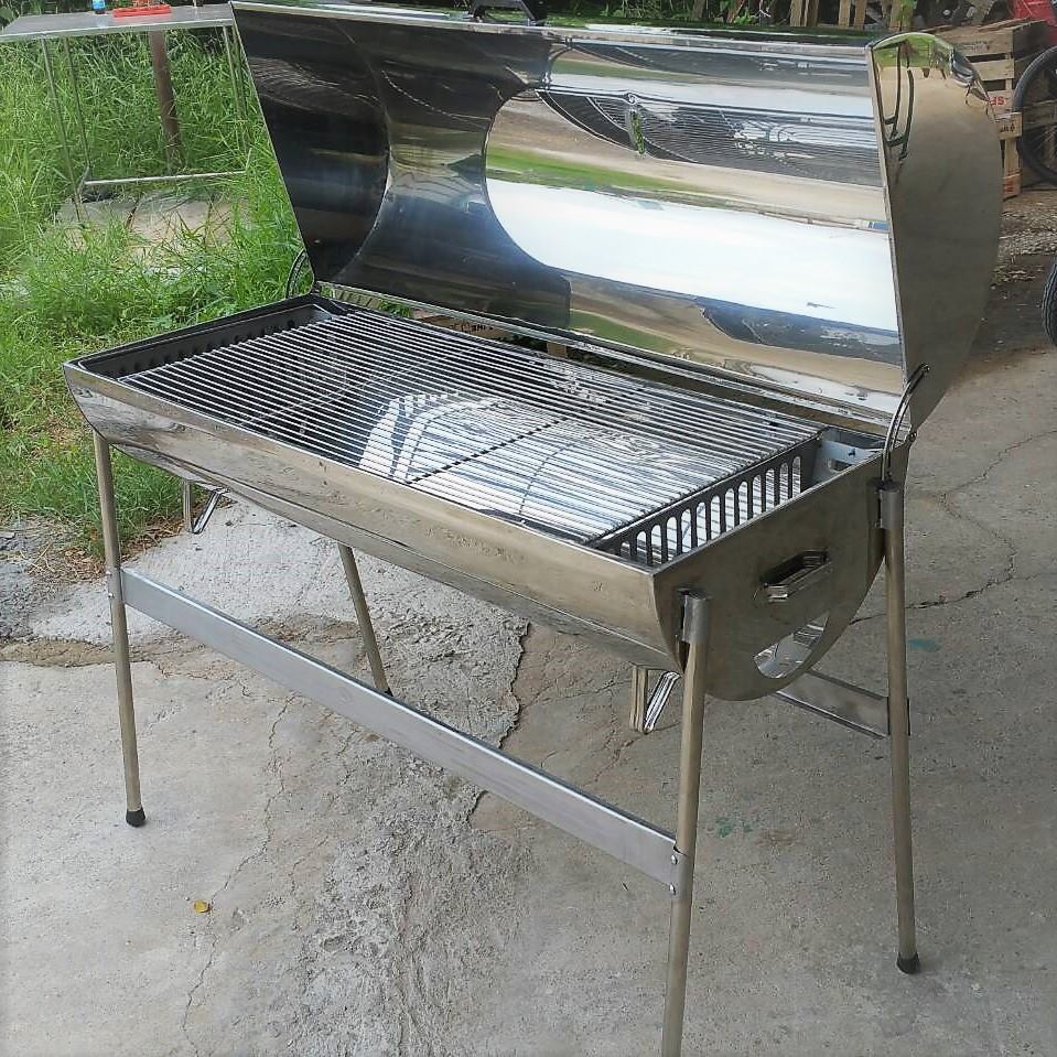 เตาอบสแตนเลสไร้ควัน ชายเบิ้ม ขนาด 112 ซม.