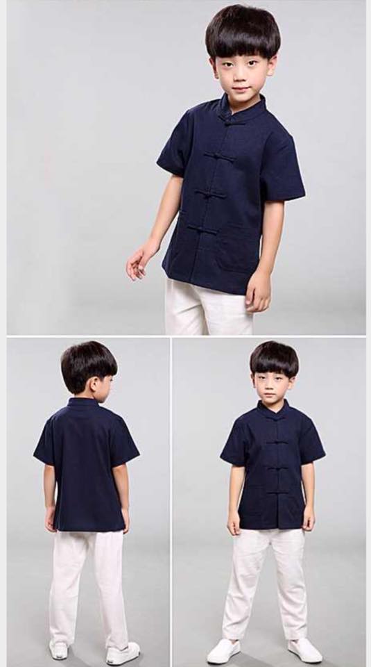 เสื้อเด็กชายแขนสั้น ผ้าลินิน รหัส BL55