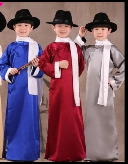 ชุดเจ้าพ่อเซี่ยงไฮ้เด็ก. สีเทา รหัส CG 51 สินค้าพร้อมส่ง