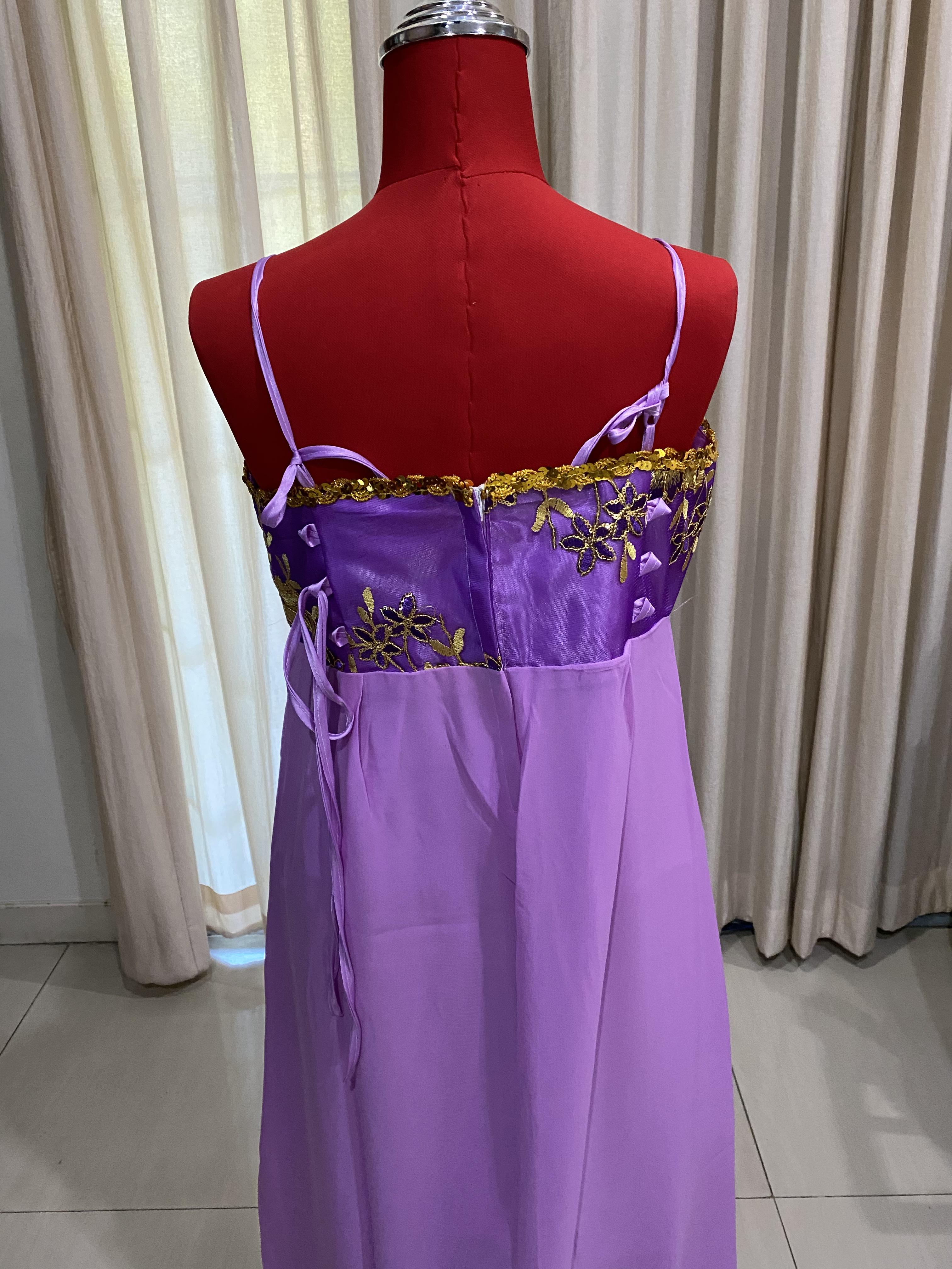 ชุดราชินีถัง สีม่วง รหัส RPN 274 สินค้าพร้อมส่ง