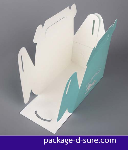 กล่องหูหิ้ว ลายม้าไม้ Happiness สีชมพูโอรส 13x8.7x8