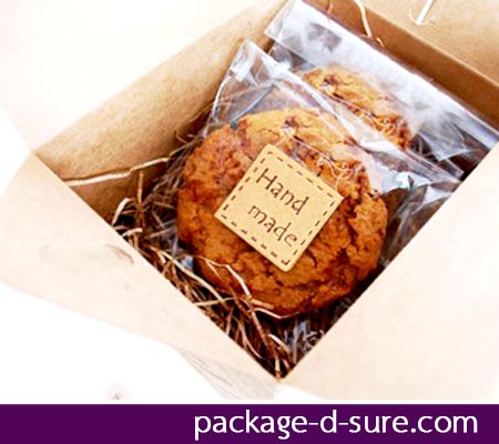 สติกเกอร์ กระดาษคราฟ ลาย Hand made แพ็ค 5 แผ่น 120 ดวง