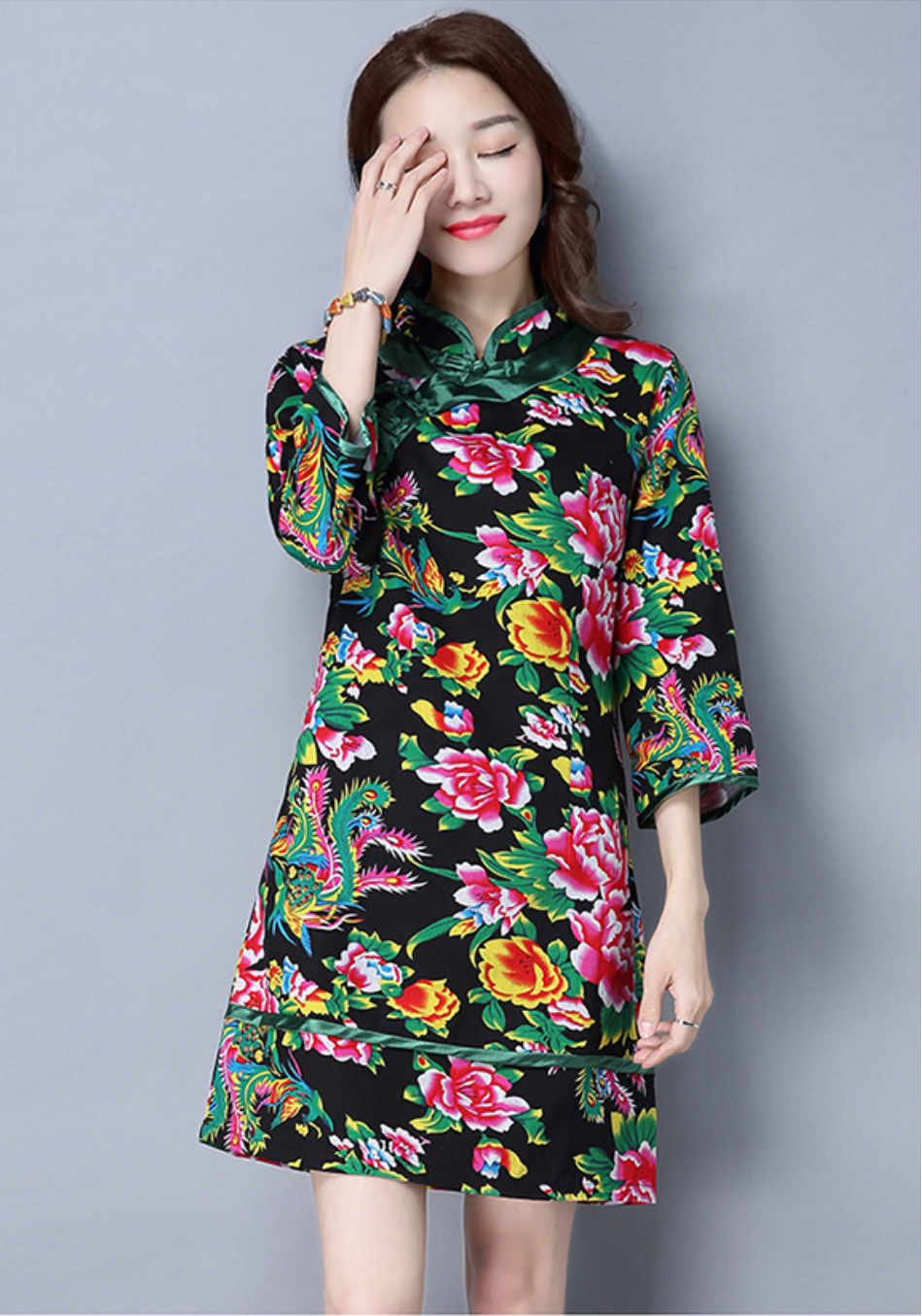 เดรสสีดำ ผ้าฝ้าย รหัส R52 สินค้าพร้อมส่ง