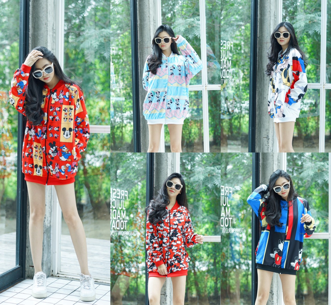 แจ็กเก็ตแขนยาวกันหนาว ผ้าพิมลาย