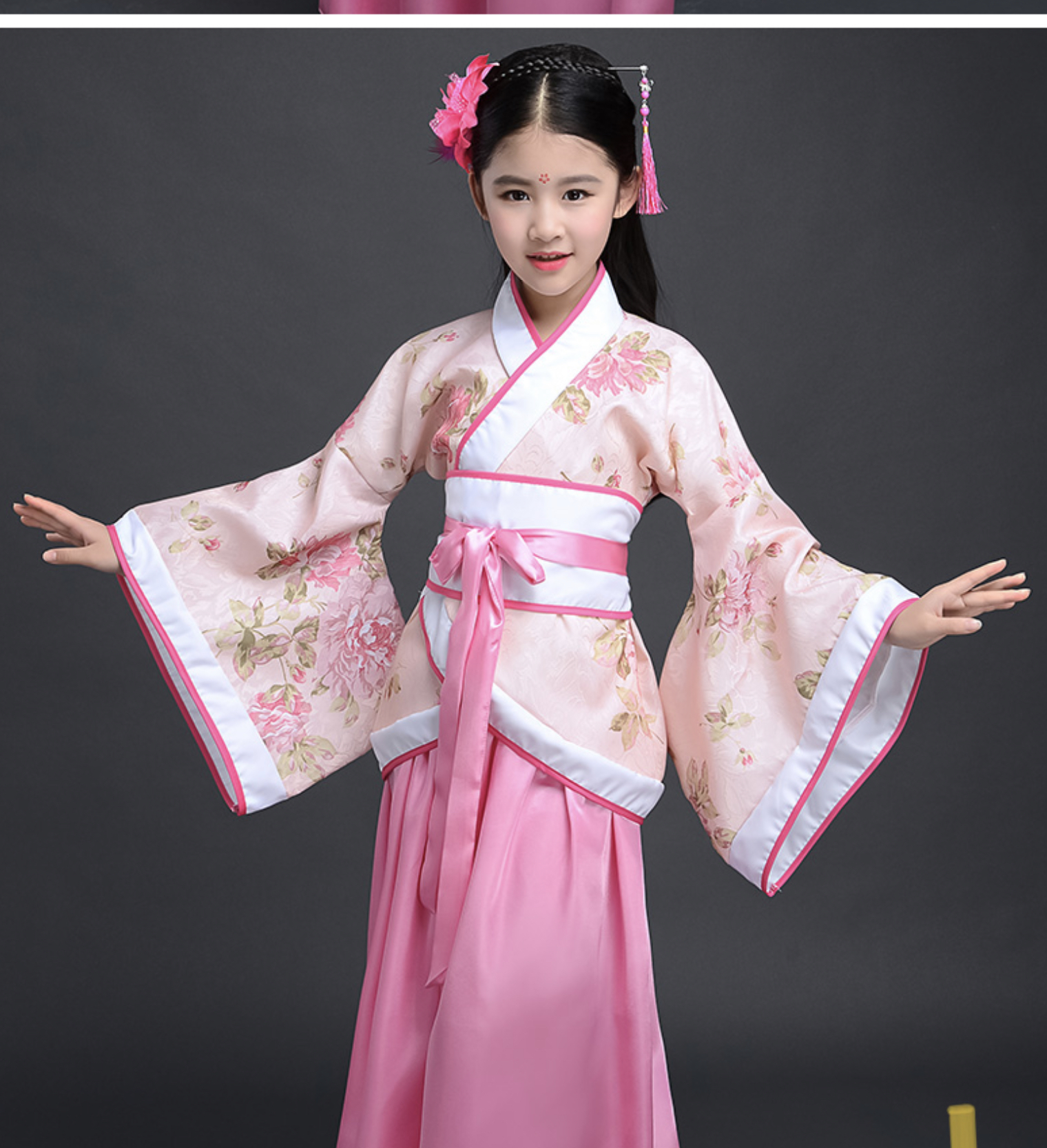 ชุดจีนฮั่น สีชมพู รหัส FH 30 สินค้าพร้อมส่ง
