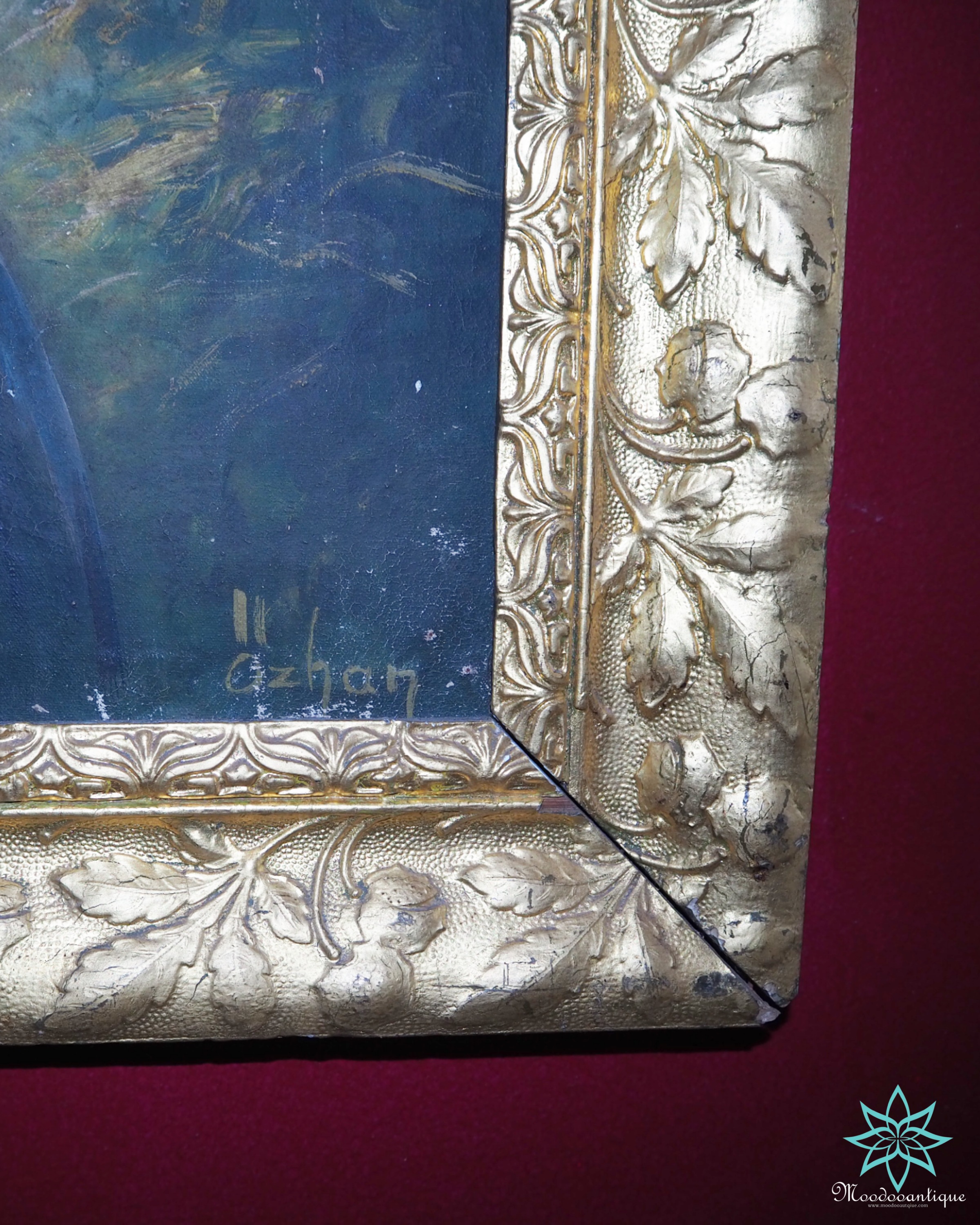 Gypsy Girl ภาพวาดTorino สไตส์ Boho บนผ้าใบ ศิลปิน OZHAN