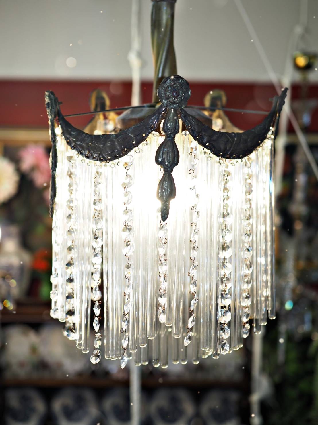 ขายแล้ว French Art Nouveau ฺBrass Chandelier