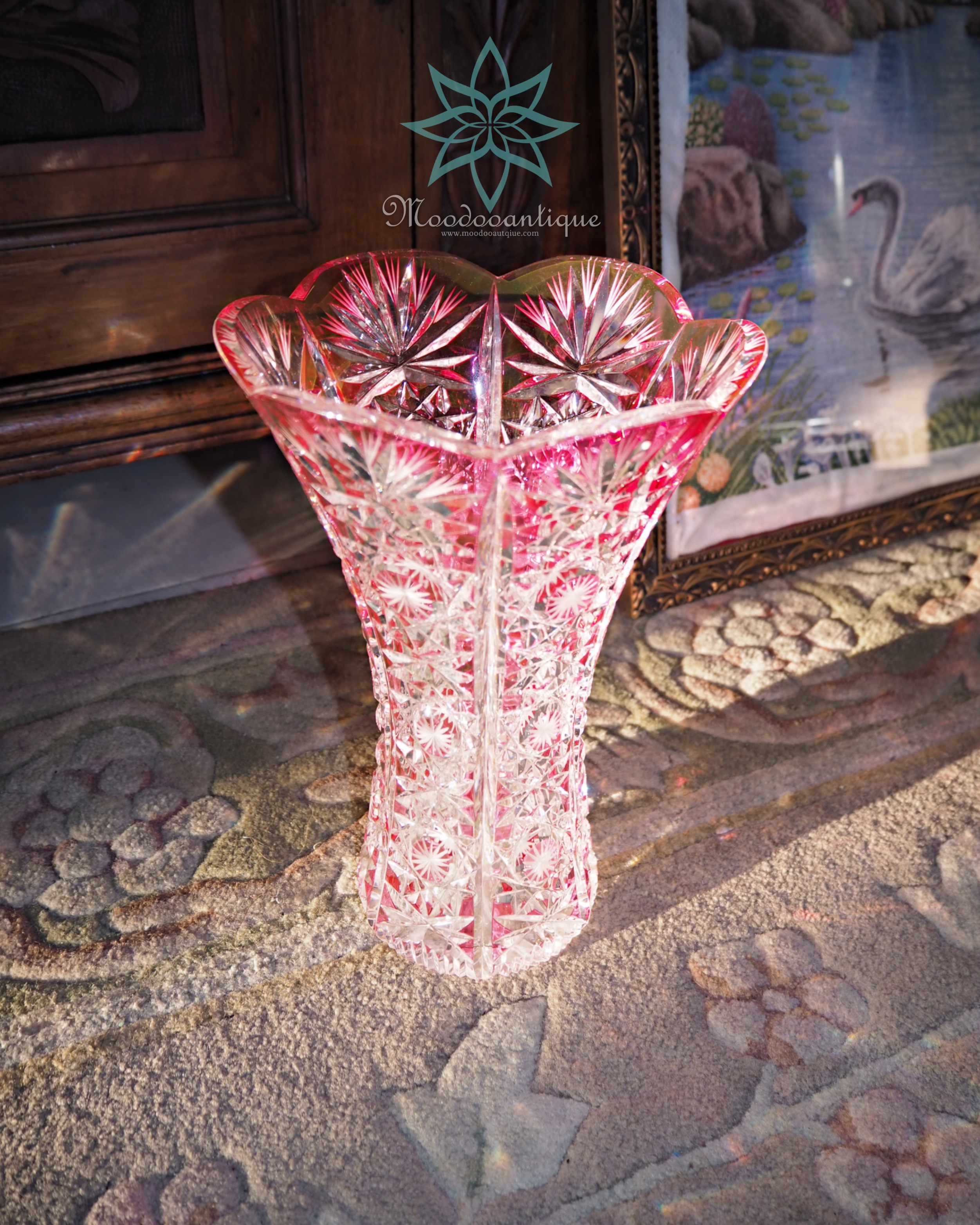 Pink Bohemian vase