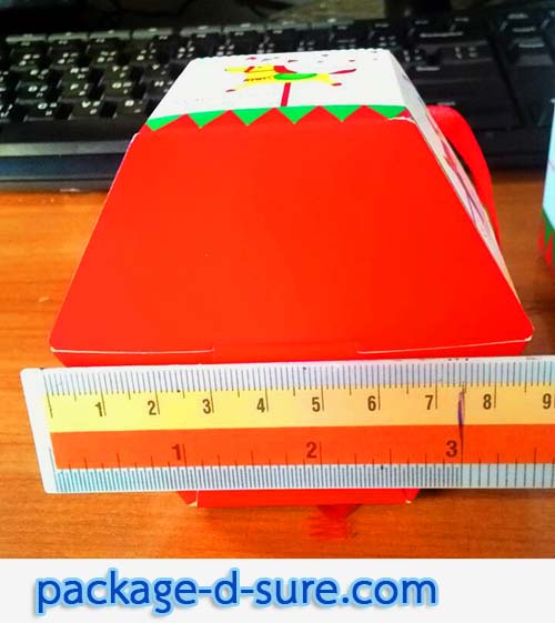 กล่อง 6 เหลี่ยม ฐานกว้าง 8.5 ซม. ลายม้าหมุน ไซส์เล็ก