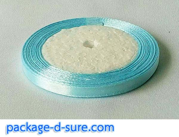 ริบบิ้นผ้า หน้ากว้าง 0.7 cm ยาว 22 m สีฟ้า