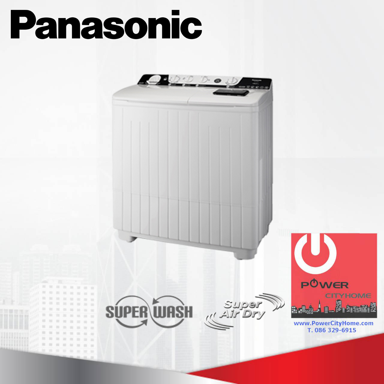 เครื่องซักผ้า Panasonic 2 ถัง 13.0 กก. รุ่น NA-W1300EWRC