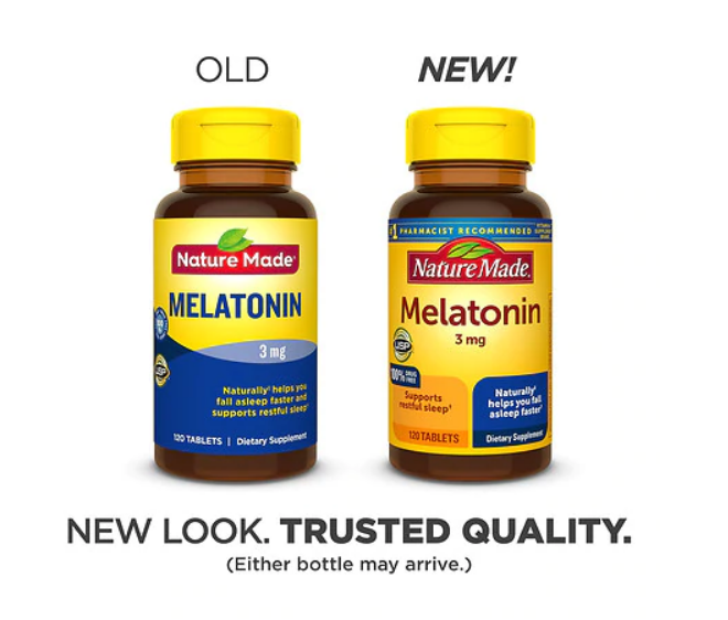 Nature Made Melatonin 3mg 120 เม็ด หมดอายุ 01/2027