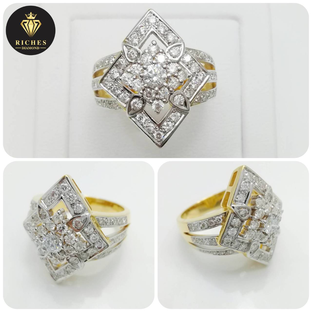 แหวนเพชรผู้ชายแท้ 1.20 cts