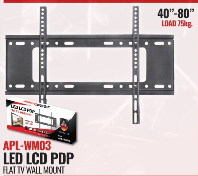 ขาแขวนทีวี Apollo รุ่น APL-WM03 รองรับทีวีขนาด 40"-80" น้ำหนัก 75 kg.