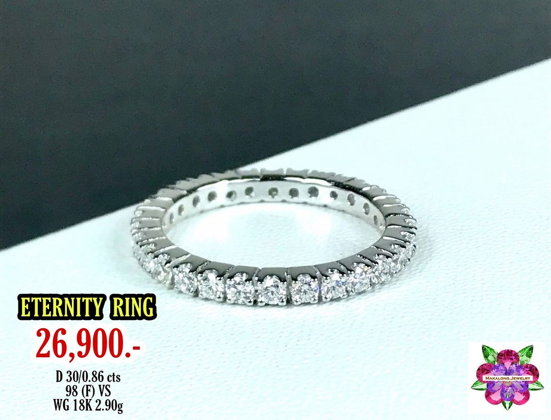 แหวนเพชรแท้รอบวง ETERNITY RING รวม 0.86 cts