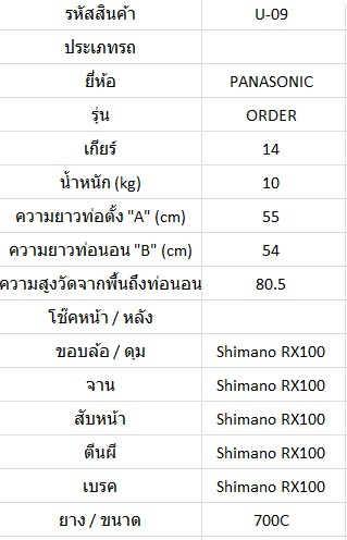 เสือหมอบโครโมลี่ สับถัง Panasonic อะไหล่RX100 ไซส์ M