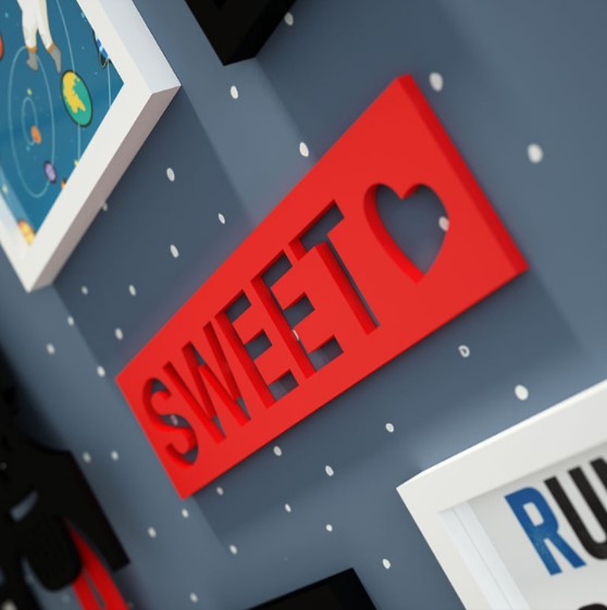 ชุดกรอบรูปติดผนัง Rocket Clock กรอบรูป 8 ชิ้น+งานไม้ตกแต่ง+นาฬิกาจรวด พร้อมรูปภาพตามแบบและวัสดุติดตั้ง