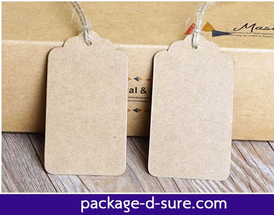 ป้าย TAG กระดาษคราฟ 4.5x8 cm พร้อมเชือกปอร้อยหู แพ็ค 25 ใบ