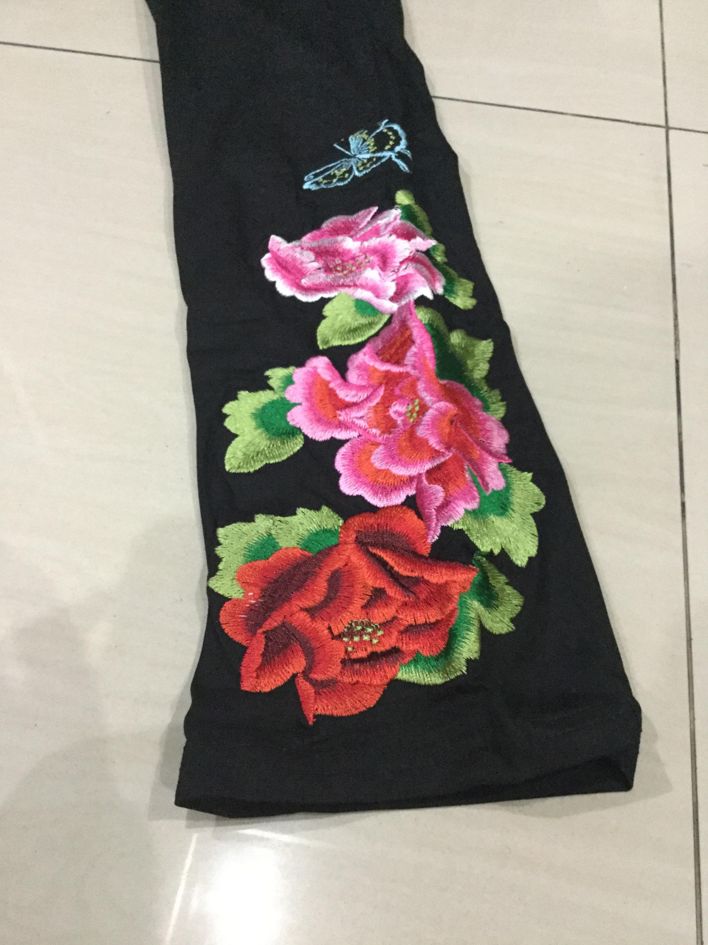 กางเกง ผ้าฝ้าย สีดำ รหัส V 34 สินค้าพร้อมส่ง