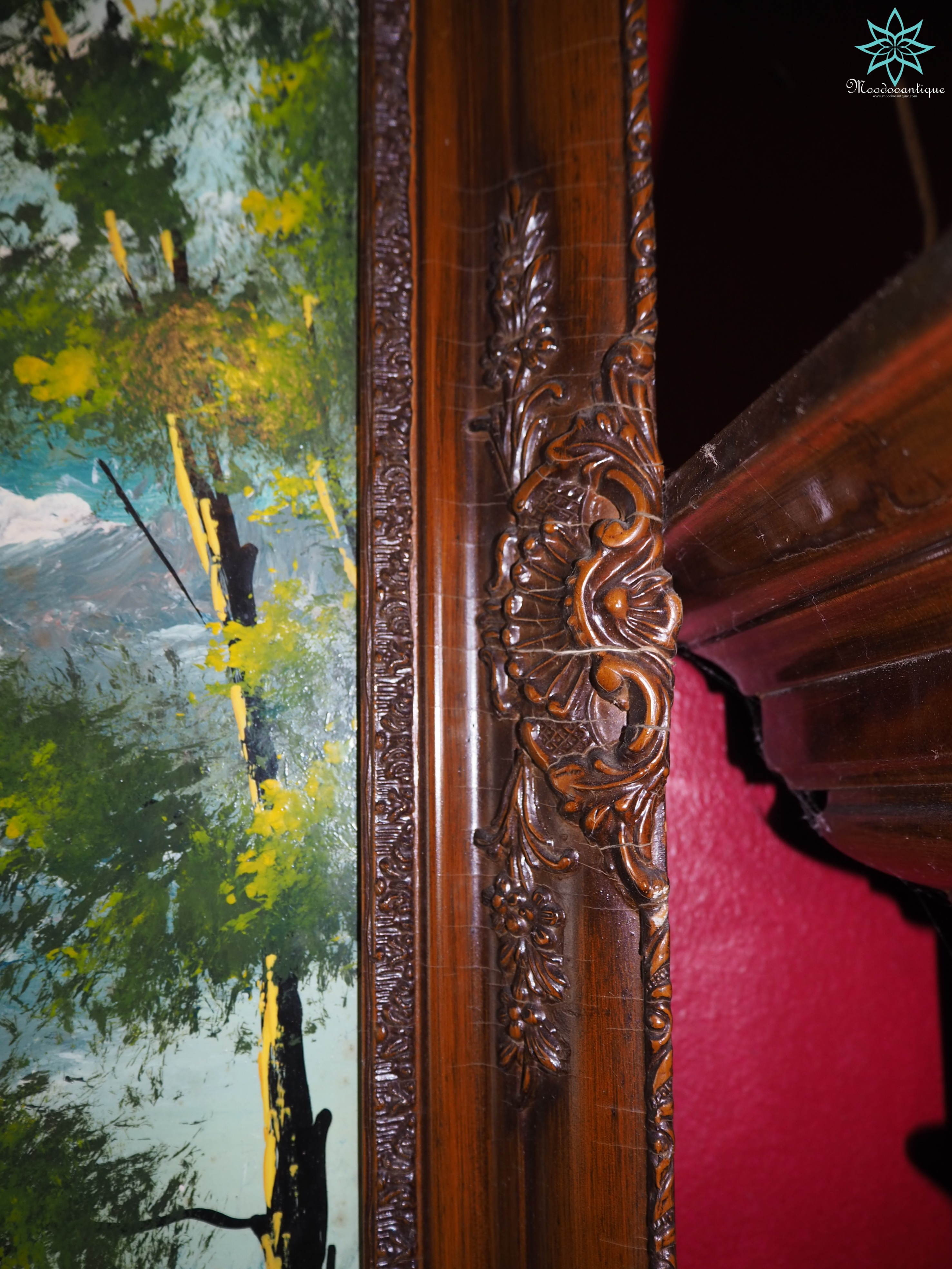 lake views ภาพวาดสีน้ำมันบนไม้