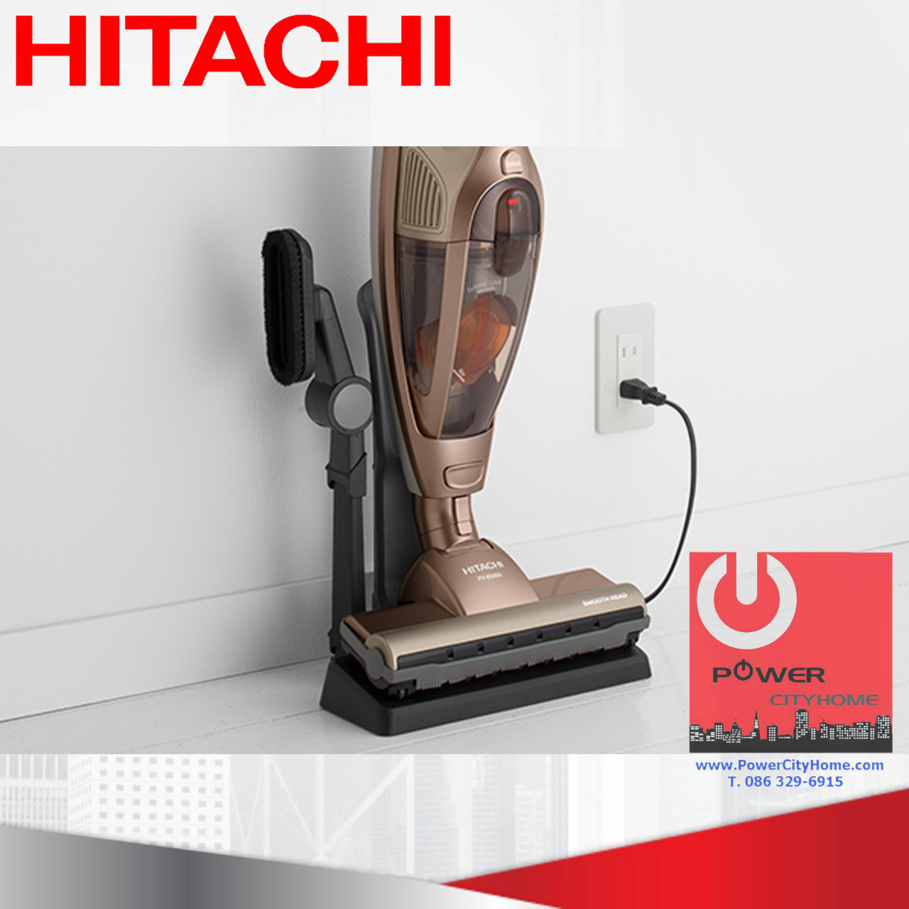 เครื่องดูดฝุ่น ชนิดไร้สาย ฮิตาชิ 18 โวลต์ 0.25 ลิตร รุ่น PV-XD200 Cordless Stick