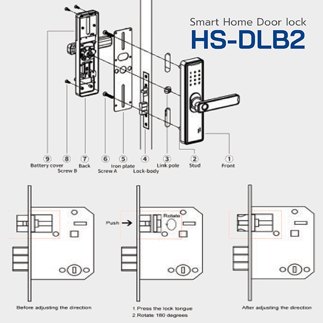 HIP Digital Door Lock รุ่น HS-DLB2
