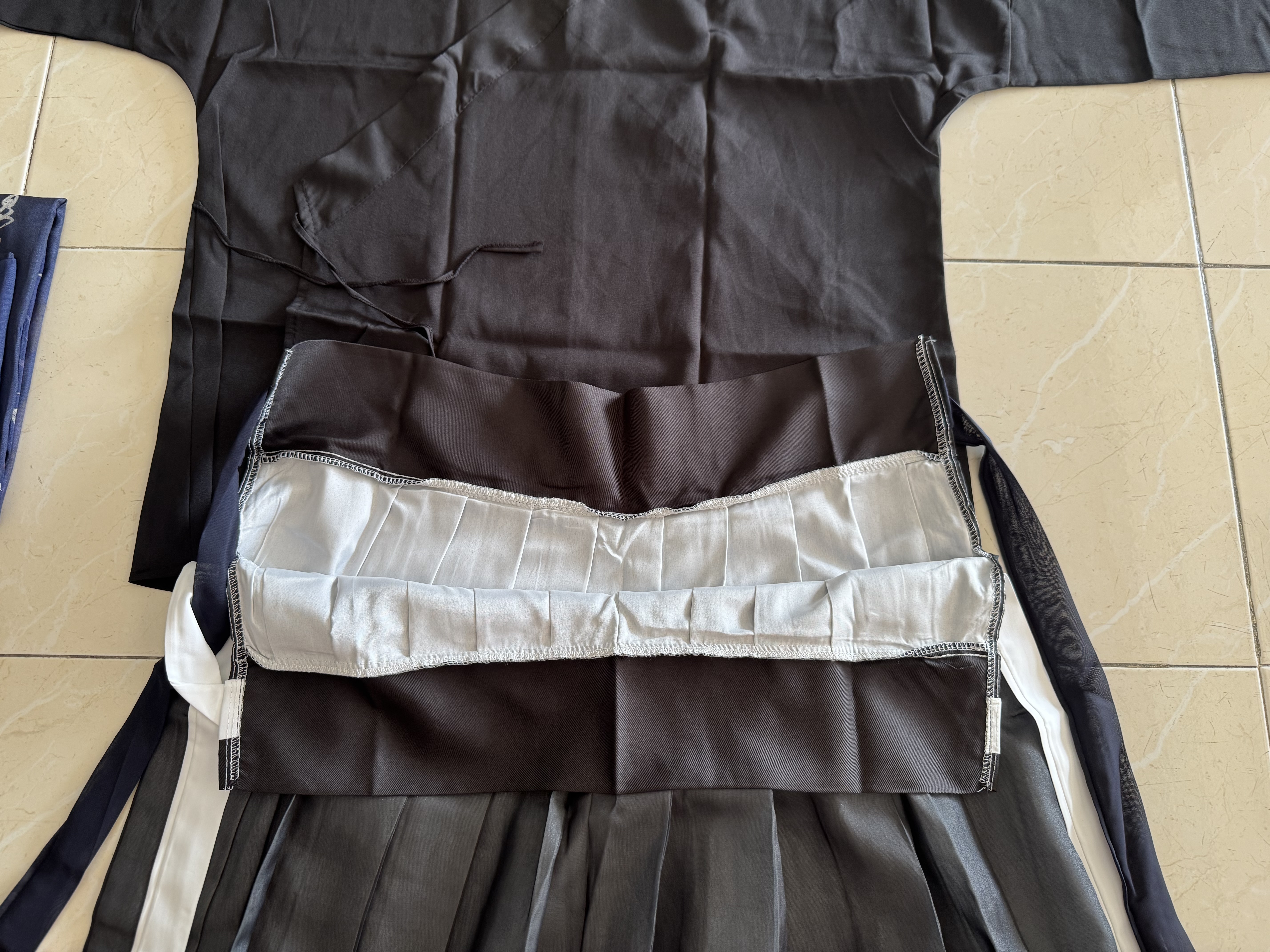 ชุดฮั่นสีน้ำเงิน+ดำ