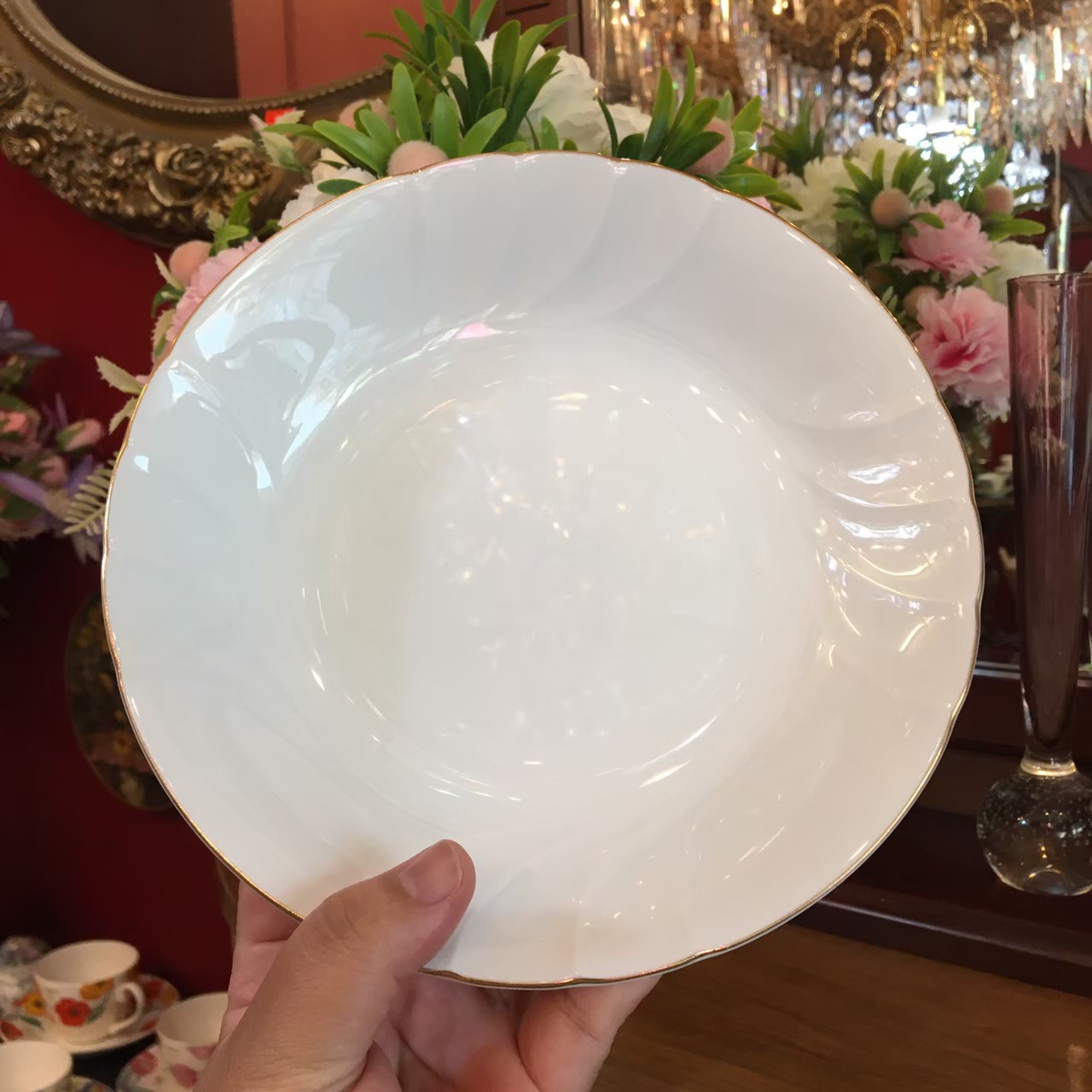 จานอาหารขอบทอง NARUMI 6 ใบ