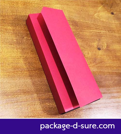 กล่องช็อคโกแลต 6 ช่อง 6x24x3.5 สีแดง