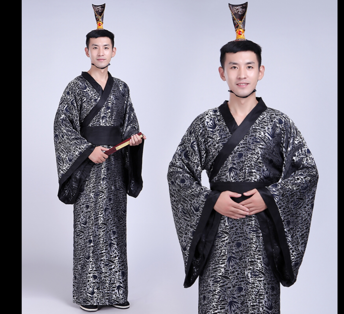 ชุดฮั่น สีดำลาย รหัส BL 58 สินค้าพร้อมส่ง