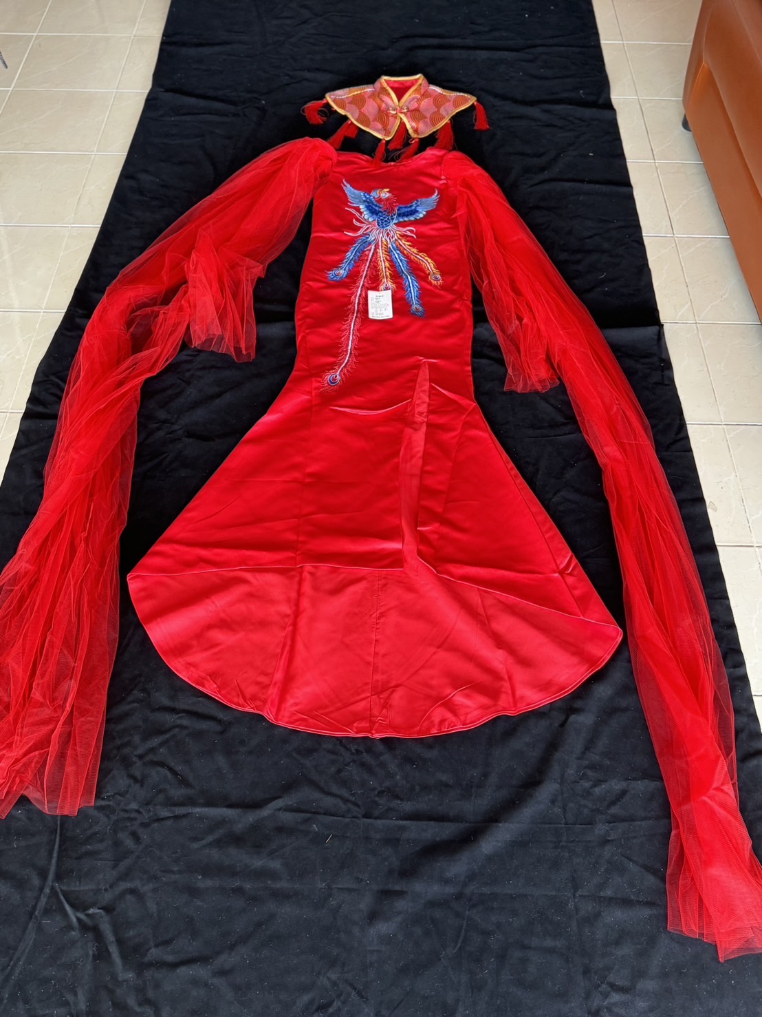 #ชุดเจ้าหญิงสีแดง . รหัส HI215 สินค้าพร้อมส่ง