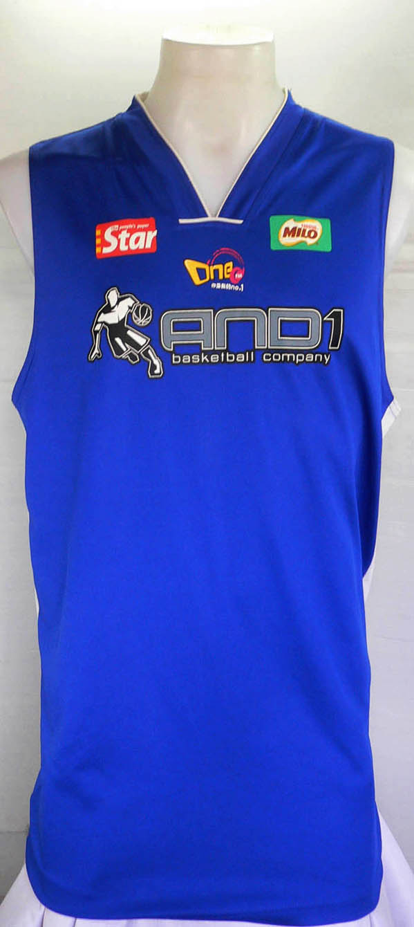 เสื้อบาส AND1 No.10 สีน้ำเงินขาว ไซส์ L