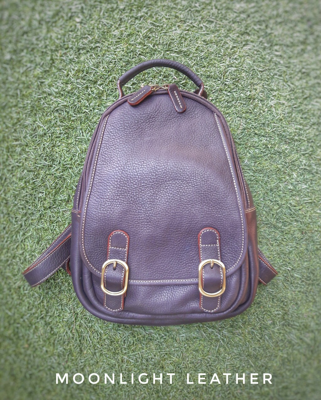 เป้หนังแท้ สะพายหลัง รุ่น Traze (No.151) สีน้ำตาลเข้ม