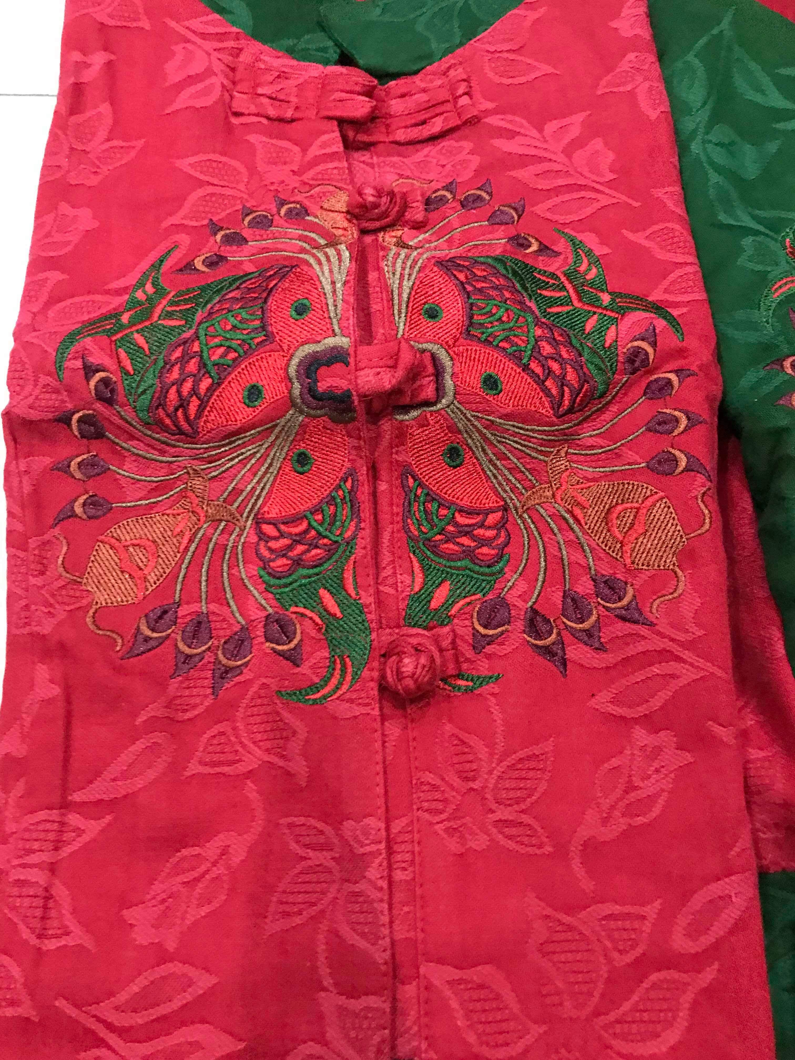 เสื้อผ้าฝ้ายผสมโพลี. สีแดง. รหัสJO62