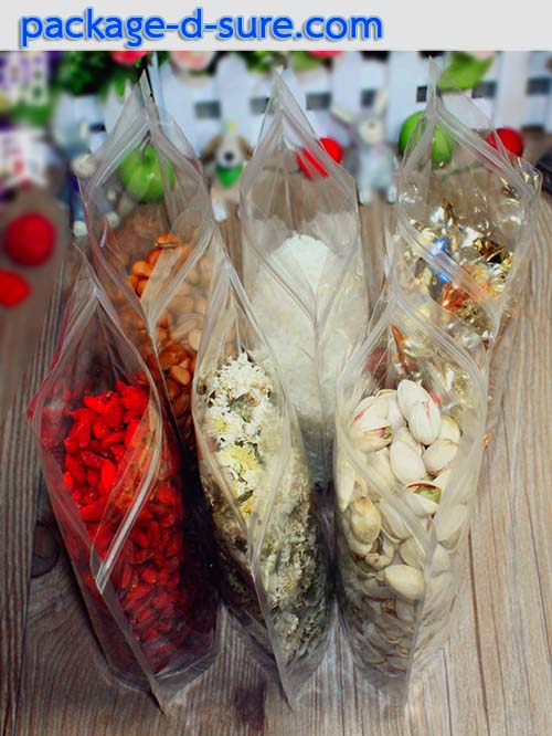 ถุงซิปตั้ง หน้าหลังใส 18x26+4 แพ็ค 50 ใบ / ตกใบละ 2.98