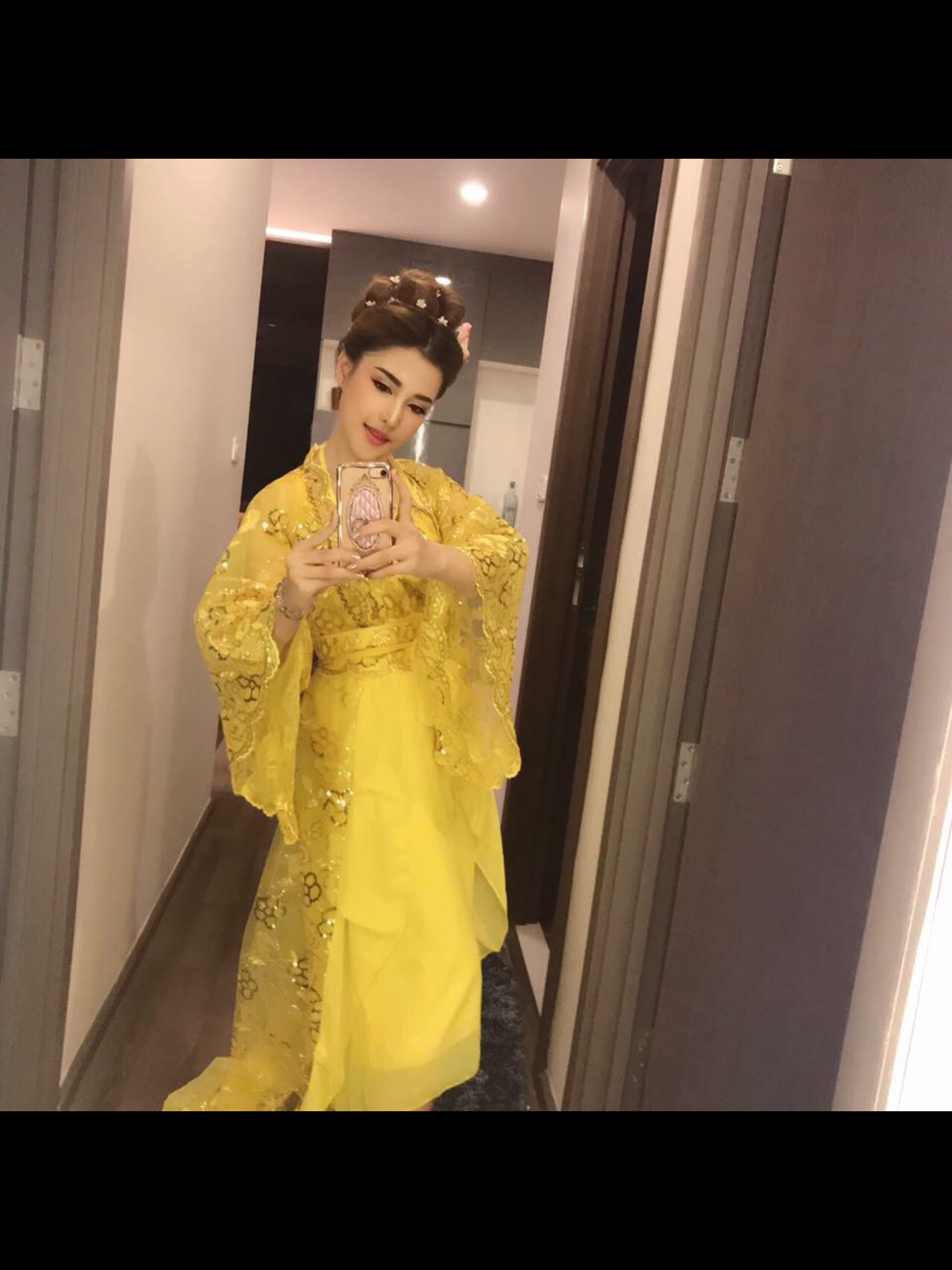 ชุดจีนเด็กฮั่นสีเหลือง . รหัส C126 สินค้าพร้อมส่ง