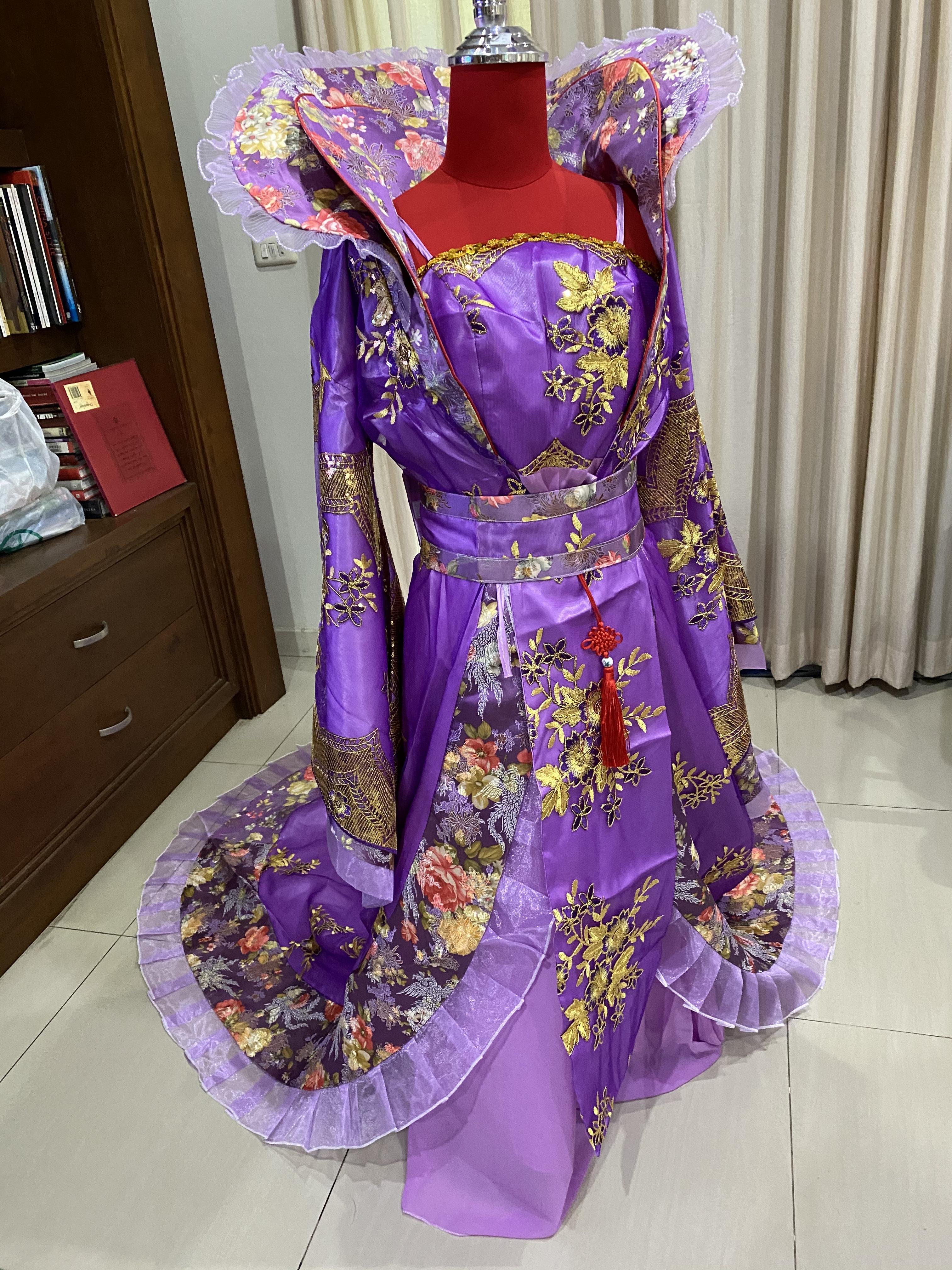 ชุดราชินีถัง สีม่วง รหัส RPN 274 สินค้าพร้อมส่ง