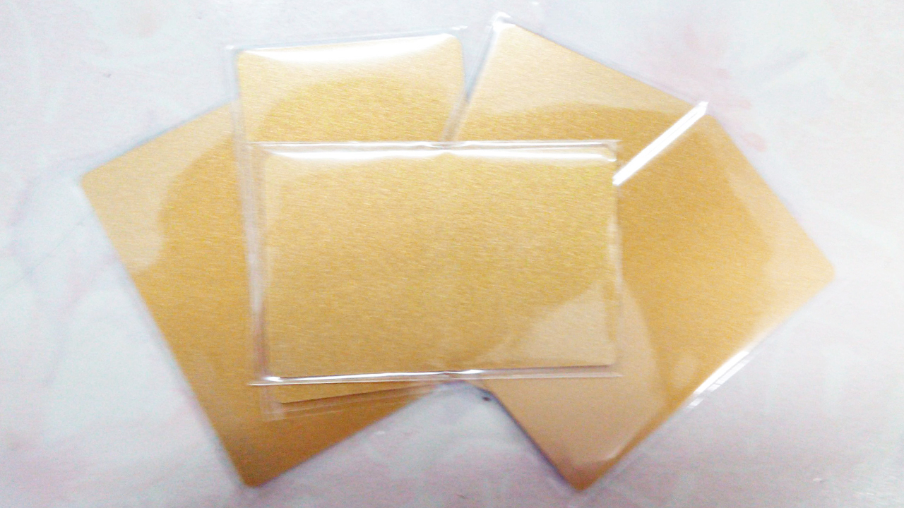 ขายบัตรเปล่า บัตรสีประกายทอง บัตรเปล่าเมทัลลิกทอง