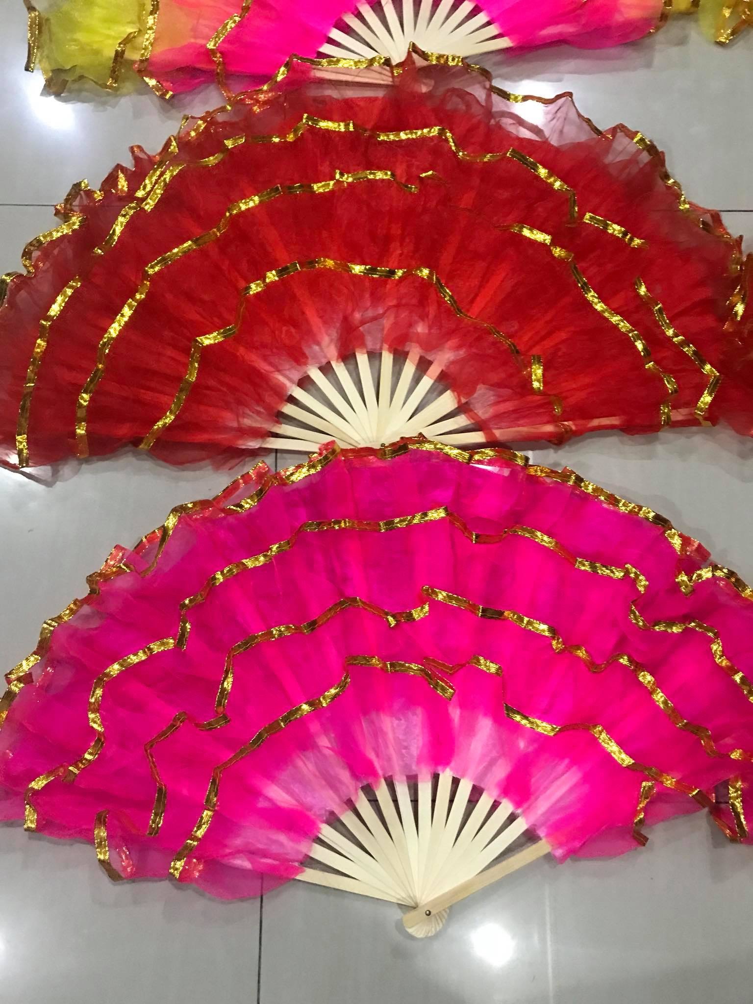 พัดแฟนซี สีชมพู